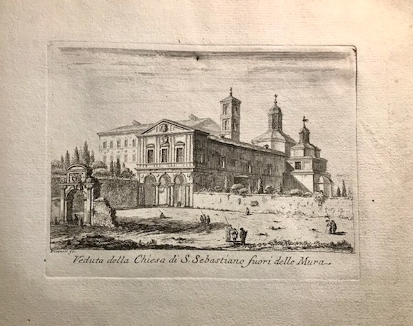 Piranesi Giovanni Battista (1720-1778) Veduta della Chiesa di S. Sebastiano fuori delle Mura 1748 Roma 